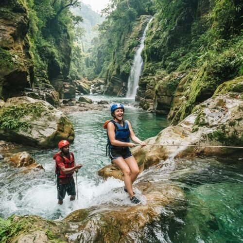 Mawlyngbna Canyoning & Kayaking Adventure Shillong to Cherrapunji Scenic Day Tour